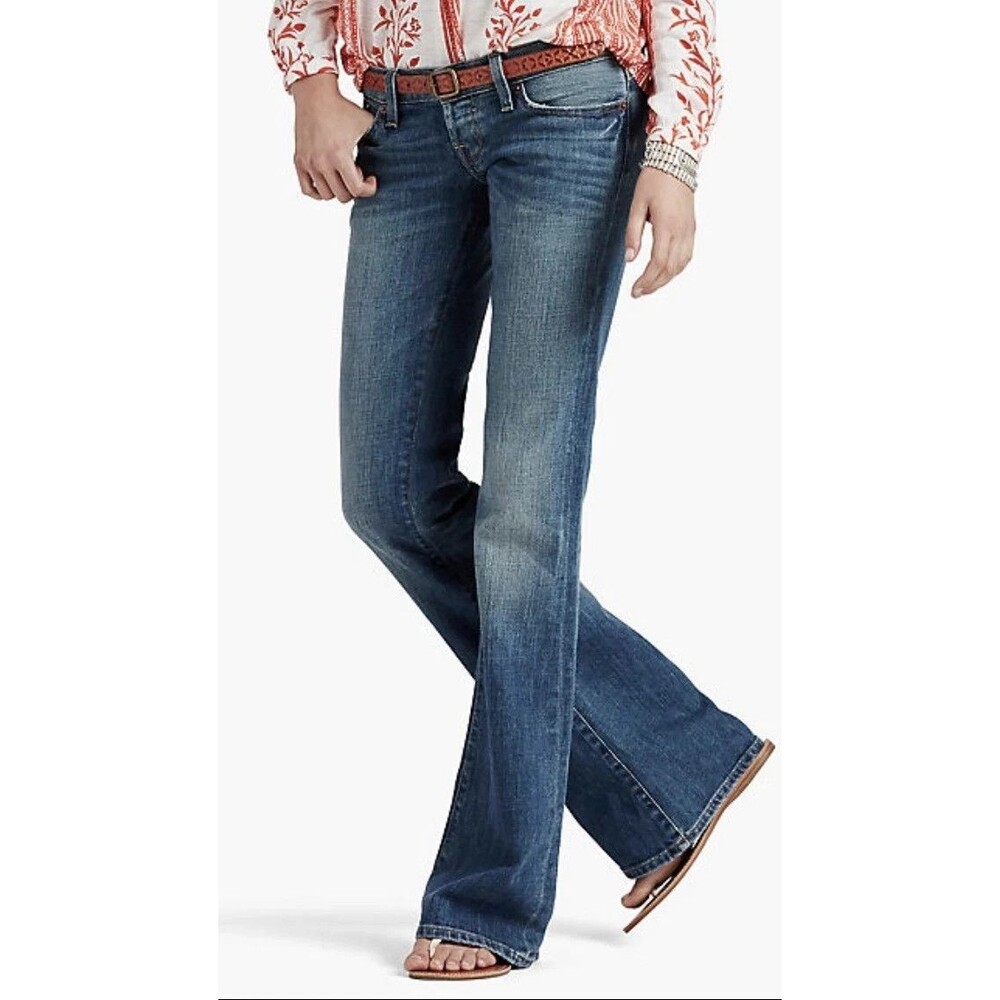 Lucky Brand Sweet N Low Slight Flare Jeans Womens 30 Blue Dark Wash Stretch NEW